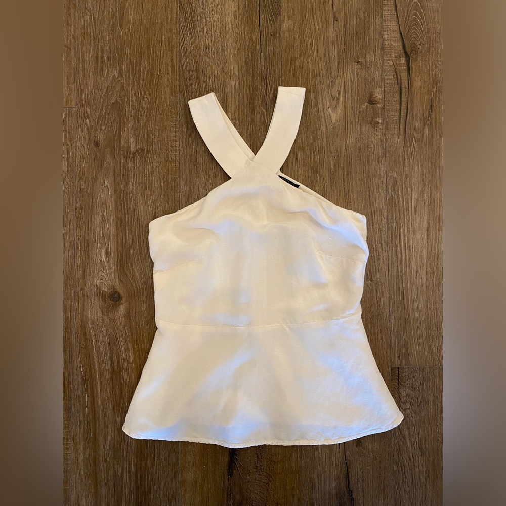 Ann Taylor Factory Cross Neck Halter Top, Petite Size 00P